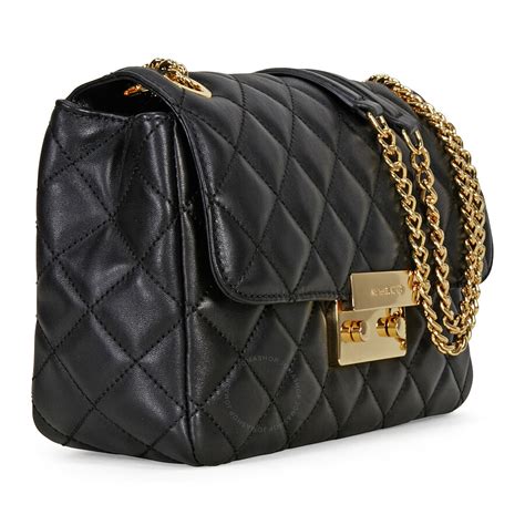 michael kors black quilted handbags.